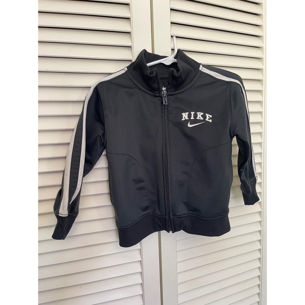 Nike Toddler Track Jacket - Black/White, Size 2T